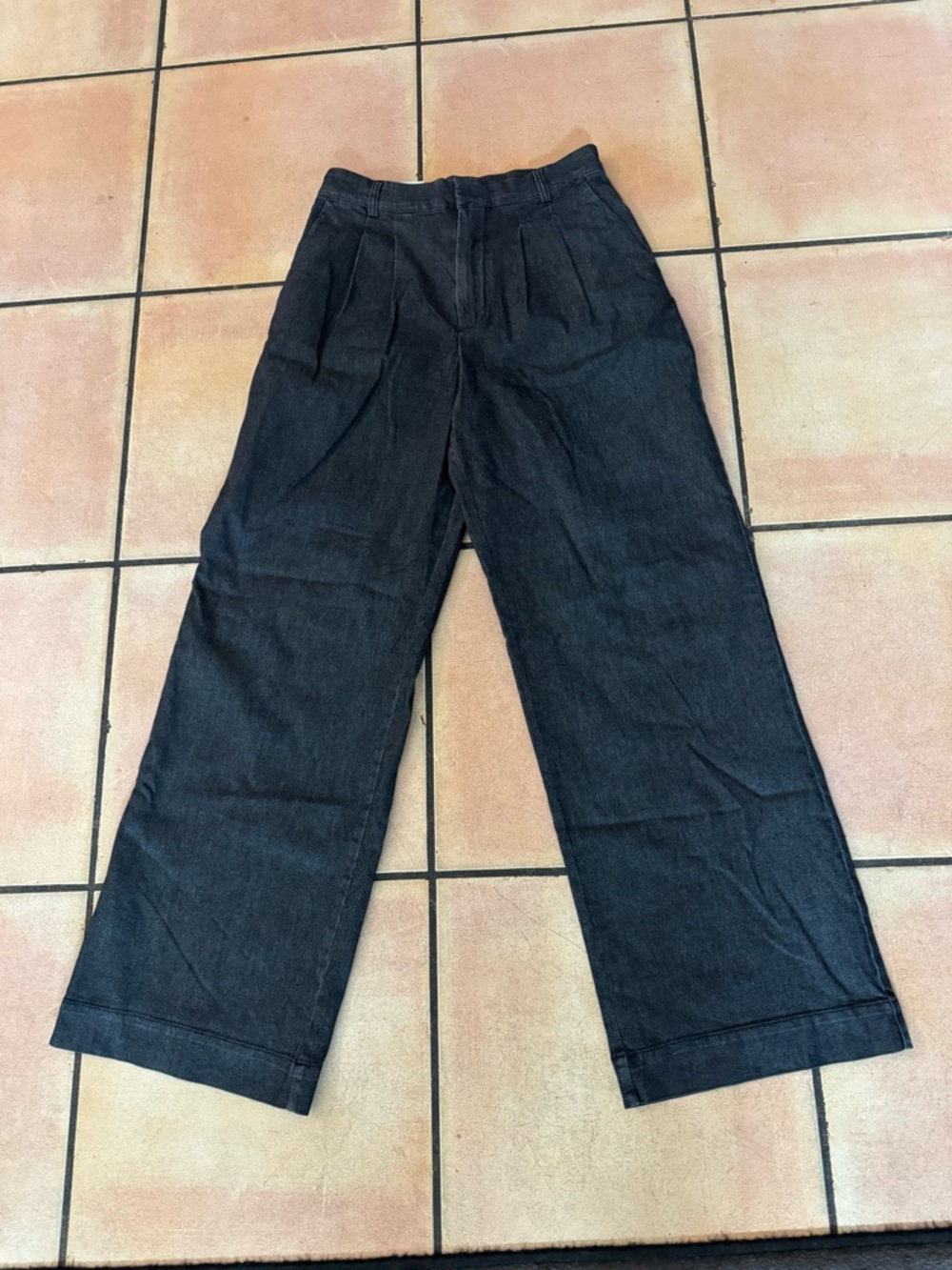 Prologue Wide Leg High Waisted Black Denim Pants